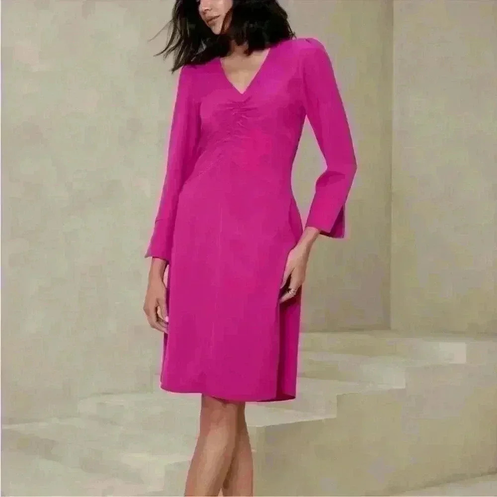 Banana Republic SHIRRED MIDI DRESS
